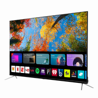 Téléviseur LED intelligent à écran incurvé de 75 pouces, mise en miroir sans fil de l'écran, audio et vidéo HD, télévision domestique