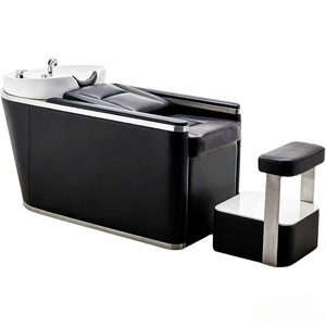 High End Internet Celebrity Hair Salon Hair Wash <b>Bed</b> Hair Salon Fashionable and Simple Ceramic Semi Lying Flushing <b>Bed</b> - Product Image 3