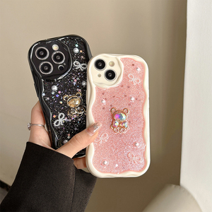 Funda <span class=keywords><strong>para</strong></span> Teléfono con Lazo de Lentejuelas, Brillantina y Pedrería <span class=keywords><strong>para</strong></span> <span class=keywords><strong>iPhone</strong></span> 17 Pro Max 15 <span class=keywords><strong>Plus</strong></span> 14 13 12 11 16 - Product Image 2