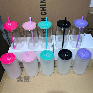 USA RTS 50pack 16oz <b>Double</b> <b>Wall</b> Plastic Can Mason Jar Mug Tumbler Pre-Drilled Direct Drinking BPA Free Boiling Applicable Unisex - Product Image 6
