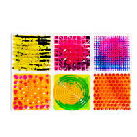 Équipement sensoriel texturé assorti de 30cm, ensemble de carreaux de sol liquides pour l'exploration, apprentissage éducatif Montessori, jouet sensoriel pour l'autisme