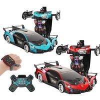 EPT Coche RC Transformable a Escala 1:10 con Control por Gestos, 80 Minutos de Juego, Luces LED de un Botón y Efectos de Sonido