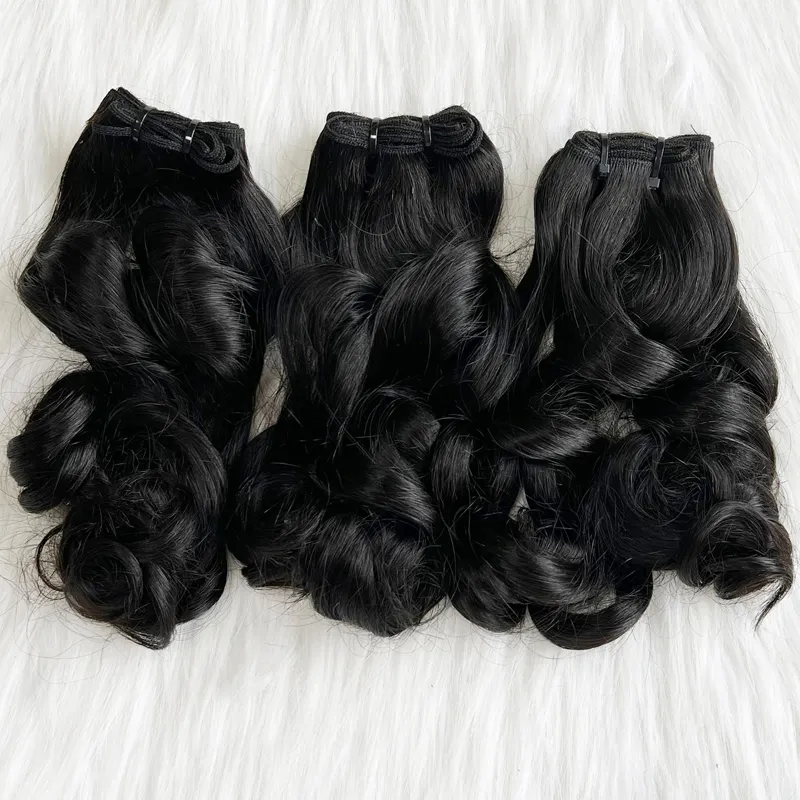 Wholesale Affordable Price Natural Vietnamese Bouncy Fummi Curl hair Bundles 100% Cuticle Human Hair