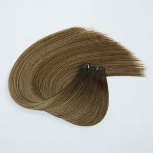Changshunfa फ्लैट कपड़ा रेमी बाल, कस्टम Balayage बाल कपड़ा, हल्के रंग 100 यूरोपीय गोरा मानव बाल फ्लैट कपड़ा