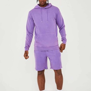 Cotton Tracksuit Hoodie <b>Shorts</b> <b>Set</b> for Men Casual Loungewear - Product Image 5