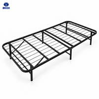 Lit simple pliant en métal, vente chaude, vente en gros directe d'usine, lit pliant en fer facile à assembler, taille standard pour chambre et appartement