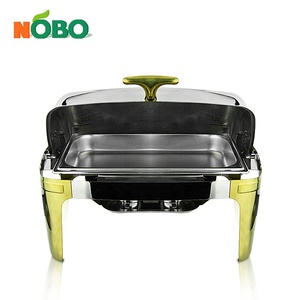 Platos de chafado dorados de 8 <span class=keywords><strong>quart</strong></span> para restaurante, plato de acero inoxidable enrollable, a la venta - Product Image 3