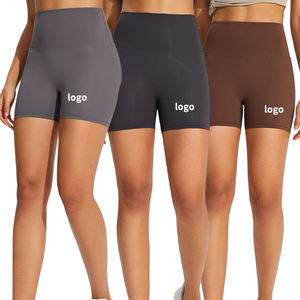Shorts de Yoga de Cintura Alta con Bolsillos Laterales y Logotipo Personalizado para Mujer, Shorts Deportivos Transpirables de Verano, Shorts Casuales para Ciclismo, Pantalones Cortos Deportivos - Product Image 4