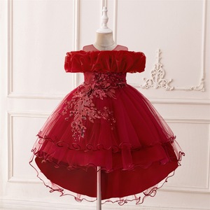 Robe de Cérémonie pour Enfants, Robe Élégante en Dentelle et Tulle pour Filles, Conception Personnalisée, Robes de Fête d'Anniversaire, de Vacances et de Spectacle de Piano - Product Image 2