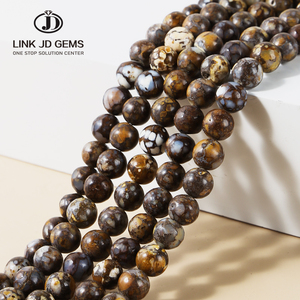 Đá Opal Tự Nhiên Độc Đáo Đầy Màu Sắc Kích Thước 4 6 8Mm Chọn Kích Thước Đá Opal Màu Nâu Hạt Tự Làm Cho Nam Vòng Tay Trang Sức <span class=keywords><strong>Mak</strong></span> - Product Image 2