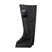 Masseur de compression d'air sans fil pour les jambes avec 5 chambres, botte de massage à air chaud pour les pieds, pour la relaxation musculaire et la stimulation de la récupération