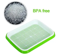 Kit de germination de micro-légumes sans terre avec couvercle, pour la culture de l'herbe de blé, plateau de germination pour pépinière et jardin