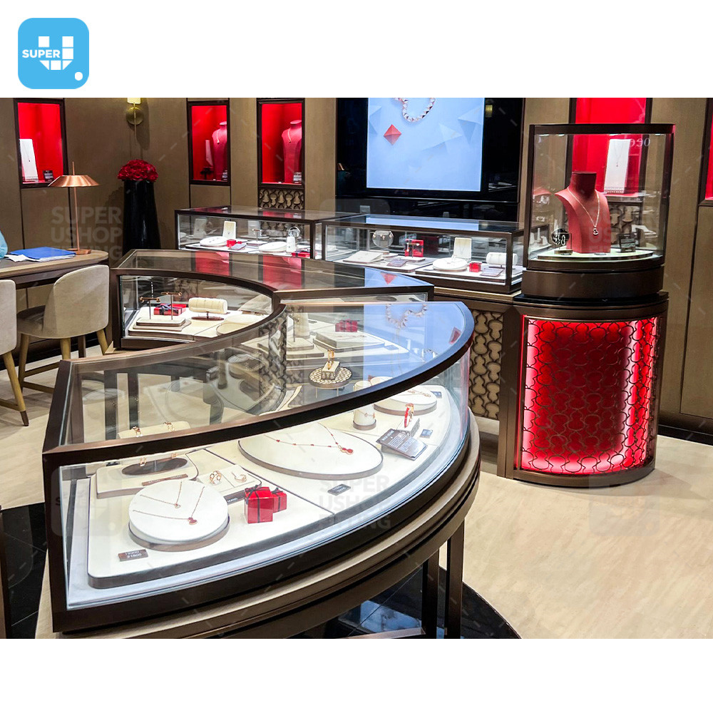 glass display cabinet with led lights