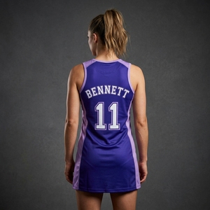 Tenues de netball imprimées pour femmes, robes de sport pour le netball, hauts 100% polyester, uniforme de netball pour femmes, nouvelle qualité - Product Image 5