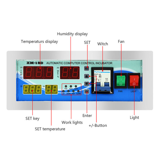 XM 18D Digital Automatic Egg Incubator Controller for Chicken Duck GOOSE Quail