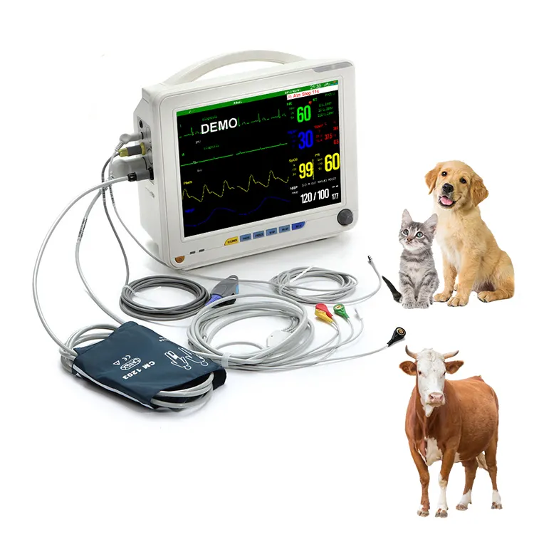 VCA12NT многопараметрическое ветеринарное оборудование Spo2, монитор сердечного ритма для животных, для продажи