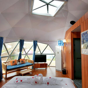 Romantique 5M Dôme de glamping de luxe en verre pour l'hiver, tente <span class=keywords><strong>igloo</strong></span> avec salle de bain et énergie solaire, Domos De Lujo - Product Image 4