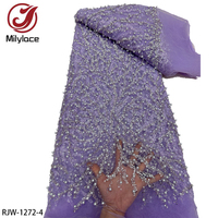 Perles lourdes main perles paillettes brillantes mariée mariage luxe broderie fleur perlée français dentelle tissu