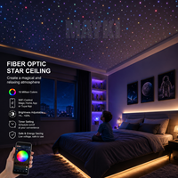 Motor de Luz de Fibra Óptica RGB de 45W con Control por Voz TUYA, Fuente de Luz LED Inteligente WIFI para Techo de Cielo Estrellado de Cine