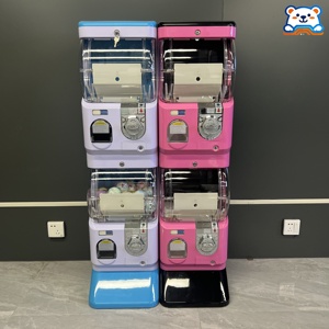 Máquina expendedora de cápsulas metálicas de color blanco original de Guangdong para juguetes sorpresa con huevo, 1 año de garantía, con función de voz en inglés. - Product Image 1