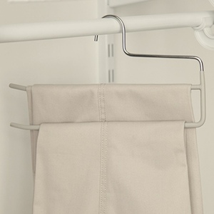 Металлическая нержавеющая сталь сверхмощная Современная многофункциональная Экономия пространства 2 слоя вешалка для одежды органайзер платок шарф - Product Image 1