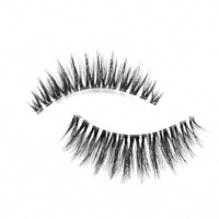 3 paires de cils naturels, bande claire, cils 3D, faux cils naturels longs, faits à la main, invisibles, bande mince