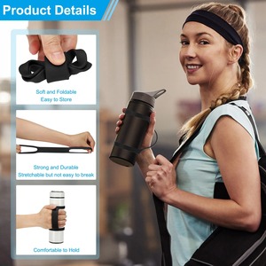 Poignée de transport pour bouteille d'eau, portable, en silicone souple, antidérapante, sangle de maintien pour bouteille d'eau, pour l'extérieur - Product Image 4