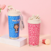Taza Térmica de Acero Inoxidable de Doble Pared HelloKitty Sanrio - Regalo Empresarial, Taza de Oficina para Mujer con Tapa y Pajita, Caja de Regalo