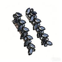Barrettes à cheveux chic et scintillantes en zircon taille marquise, 2 pièces, multicolores, pour femmes, usage quotidien, mariage, bal de promo, demoiselle d'honneur, accessoires pour cheveux