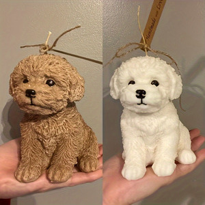Molde de silicona 3D de <span class=keywords><strong>cachorro</strong></span> HY, lindos moldes de resina para velas de perro, molde de Schnauzer y Bichón para jabón, chocolate, yeso, arte, manualidades y decoración del hogar - Product Image 4