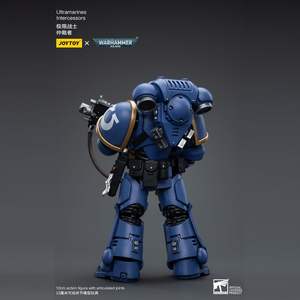 JOYTOY <span class=keywords><strong>Warhammer</strong></span> <span class=keywords><strong>40K</strong></span> Ultramarines Intercessors <span class=keywords><strong>Figurine</strong></span> articulée à l'échelle 1/18 (12,6 cm) Modèle de collection - Product Image 5