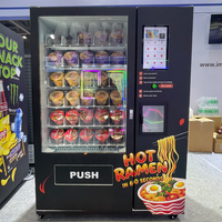 Distributeur automatique de ramen grande capacité 120 compartiments avec distributeur d'eau chaude, compatible Nayax et protocole MDB, directement de l'usine
