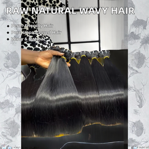 Cabello Indio Virgen en Oferta, Cabello Natural Sin Procesar, Ondulado y Liso, Cutícula Alineada, Extensiones de Cabello Remy - Product Image 2