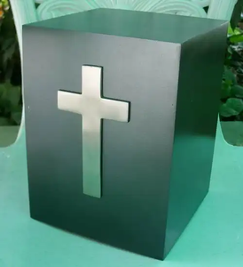 Urne funéraire en aluminium de style américain, colorée et élégante, avec côtés incurvés, pour cendres de crémation et funéraires. - Product Image 3