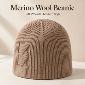 Custom Logo Wholesale Luxury Beanie Merino Wool Knitted <b>Hat</b> for Men Women Rib Knit Customized <b>Hats</b> - Product Image 1