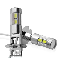 Ampoule LED H1 H3 pour voiture, haute puissance, longue durée de vie, ampoule LED antibrouillard, 10SMD 5630 5730, super lumineuse, lampe automobile LED