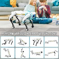 Perro robot eléctrico inteligente AI para mascotas con programación de acción, perro de baile, habla, Control remoto, Robot biónico, juguetes para perros