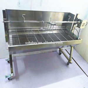 Vente en gros fabricants personnalisés pour l'extérieur Chariot à charbon rotatif à grande échelle en acier inoxydable pour <span class=keywords><strong>barbecue</strong></span>, cuisine, hauteur réglable - Product Image 6