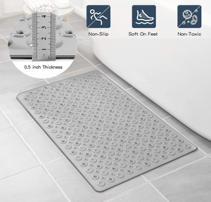 Alfombrilla antideslizante de PVC para <span class=keywords><strong>bañera</strong></span>, alfombrilla antideslizante para ducha, alfombrillas de ducha de succión fuerte lavables con ventosas - Product Image 4