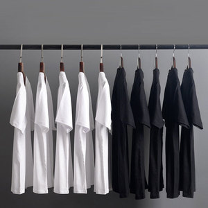 Camisetas al por mayor de alta calidad, estilo boxy, extragrandes, lisas, personalizables, de lujo, 100% algodón, color negro. - Product Image 5