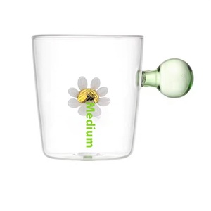 Dễ Thương 3D Phim Hoạt Hình Cao Thủy Tinh Borosilicate Vui Vẻ Cup Với Xử Lý Duy Nhất Hai Lớp Hộ Gia Đình Cốc Và Cốc - Product Image 1
