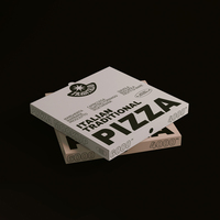 Custom Eco-Friendly Disposable Portable Paper Pizza Boxes with logo 8/10/12/14/18 Inches Food-Grade Fast Food Containers