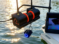 Accessoires pour bateau à appât avec écran de 7 pouces, incluant une caméra HD sous-marine réglable verticalement capable de atteindre une profondeur de 30 mètres