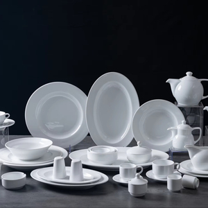 PITO Ensembles d'assiettes à dîner en céramique blanche en porcelaine pour restaurant <span class=keywords><strong>Assiette</strong></span> plate en céramique blanche <span class=keywords><strong>Assiette</strong></span> en porcelaine - Product Image 4
