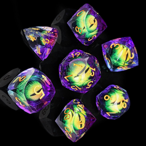 Juego <span class=keywords><strong>de</strong></span> Dados Poliédricos Preumim Prism D20 Dragon Eye Liquid Core <span class=keywords><strong>de</strong></span> 7 Dados con Núcleo Líquido, para Juegos <span class=keywords><strong>de</strong></span> Dragones y Mazmorras, con Bordes Afilados - Product Image 5