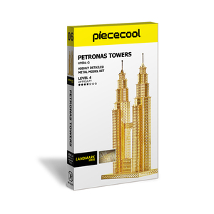 Piececool <span class=keywords><strong>PETRONAS</strong></span> TOWERS, Kits de <span class=keywords><strong>Arquitectura</strong></span> Educativa Clásica para Armar, Rompecabezas Metálico 3D de un Edificio Famoso, Regalo para Adultos - Product Image 4