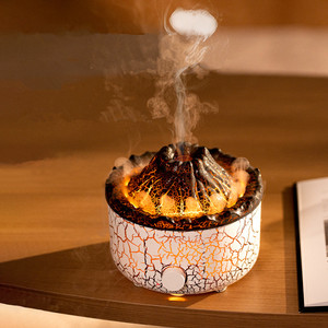 Rachado Lava Vulcão Chama Umidificadores Aroma Difusor 560ml Azul Vermelho Chama Névoa e Jellyfish Máquina Aromaterapia Névoa - Product Image 1