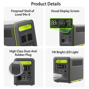 1200W 1024Wh Portable <b>Solar</b> <b>Generator</b> Power Station with LED Light for Camping RV Home Backup Emergency - Product Image 5