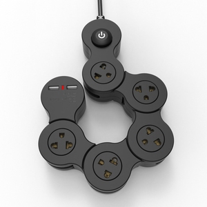 Venta al por mayor logotipo personalizado EE. UU. <span class=keywords><strong>5</strong></span> vías pivotante tira de alimentación 360 grados <span class=keywords><strong>Flexi</strong></span> serpiente extensión enchufe 10A corriente nominal <span class=keywords><strong>5</strong></span> AC 2 3m - Product Image 1