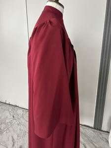 Túnica de Coro Unisex <span class=keywords><strong>JJ</strong></span> GRADGOWN de Poliéster Mate Color Borgoña con Hombros Plisados y Cuello Alto para Eventos Religiosos, Venta al Por Mayor - Product Image 2